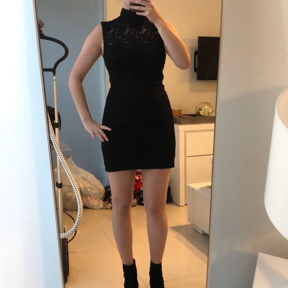 Alice and Olivia Black bandeau dress